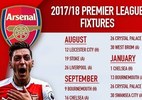 Lịch thi đấu của Arsenal mùa giải 2017/18