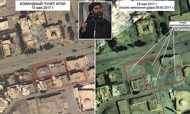 Nga tiết lộ ảnh vệ tinh cuộc không kích diệt thủ lĩnh IS