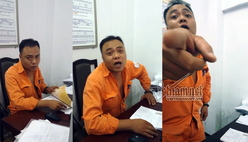 Đình chỉ nhân viên điện lực phanh áo, dọa đánh khách hàng