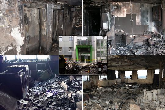 Đống tro tàn ám ảnh trong chung cư cháy rụi ở Anh