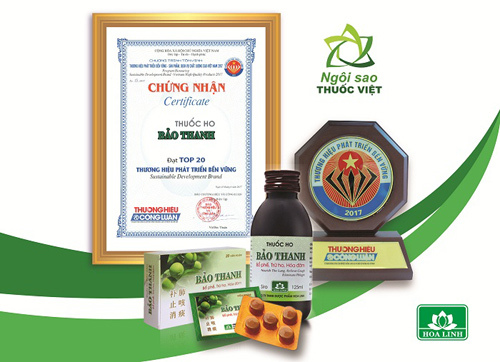 Bảo Thanh -Top 20 thương hiệu phát triển bền vững quốc gia
