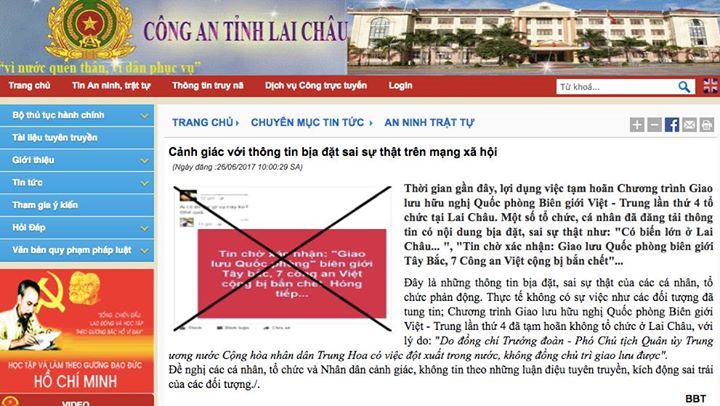 Lai Châu bác thông tin bịa đặt 7 công an bị bắn chết