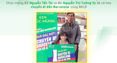 Chủ nhân cuối cùng của chuyến đi Barcelona cùng MILO