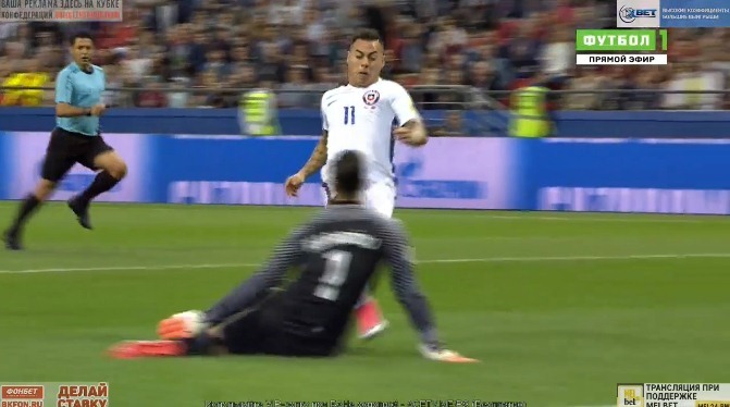 Bồ Đào Nha 0-0 Chile phút 6