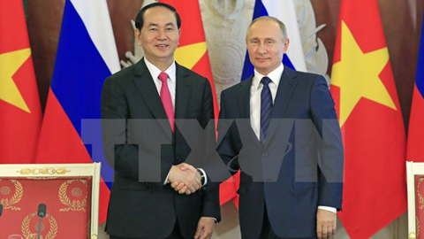 Việt-Nga ra tuyên bố chung về chuyến thăm của Chủ tịch nước