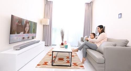 Biến hóa không gian phòng khách với 1 chiếc ti vi