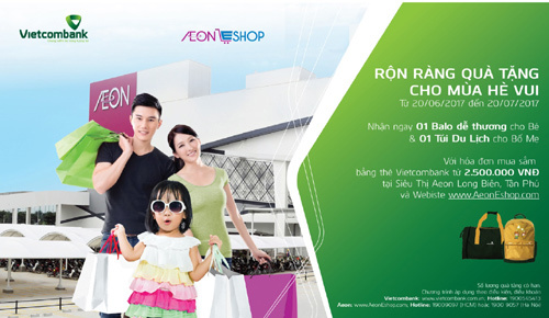 Quà tặng cho chủ thẻ Vietcombank tại AEON