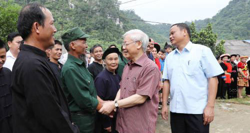 Tổng bí thư Nguyễn Phú Trọng thăm, làm việc tại tỉnh Bắc Kạn