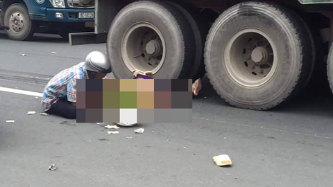 Người phụ nữ bị xe container cuốn vào gầm tử vong