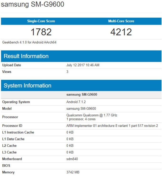 Rò rỉ kết quả benchmark của Samsung Galaxy S8 Mini sắp trình làng