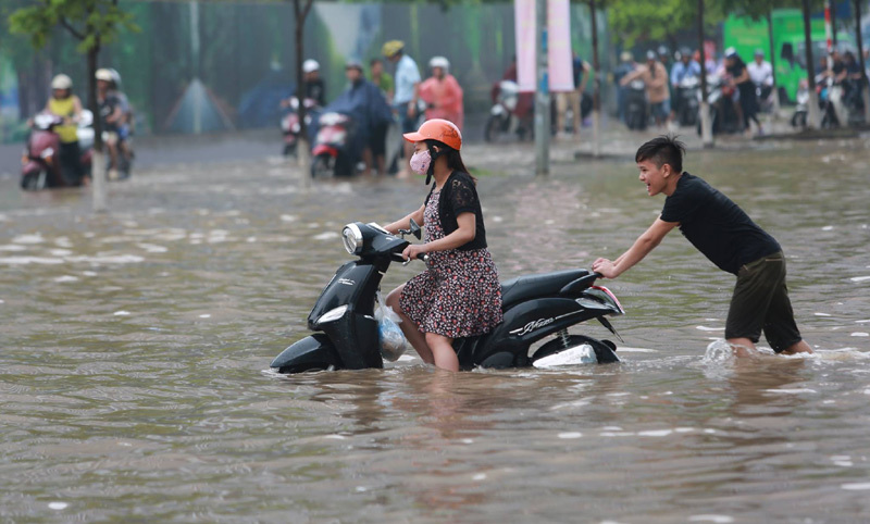 Hà Nội nguy cơ ngập sâu do bão số 2