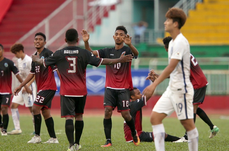 U22 Đông Timor gây địa chấn khi cầm hòa U22 Hàn Quốc