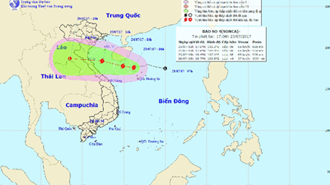 Bão số 4 giật cấp 10 hướng Thanh Hóa - Quảng Bình