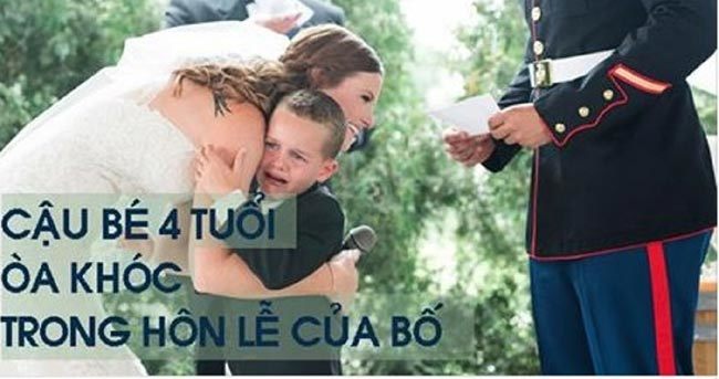 Cậu bé 4 tuổi òa khóc trước chia sẻ của mẹ kế trong hôn lễ