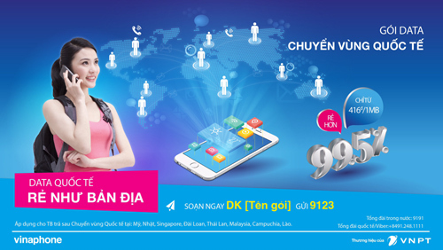 Giảm tới 99,7% cước Data Roaming tại 8 quốc gia, vùng lãnh thổ