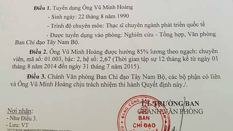 Diễn biến mới về Vụ phó 'thần tốc' Vũ Minh Hoàng