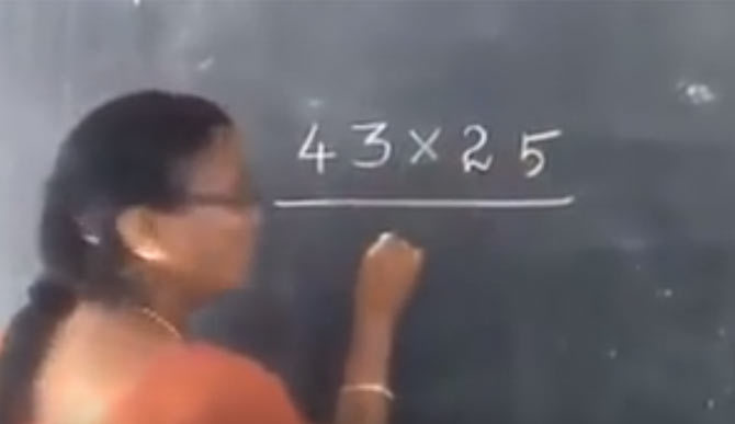 Mẹo làm toán cực hay của cô giáo Ấn Độ