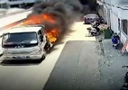 Video người hùng lái xe tải đang bốc cháy lao ra khỏi toà nhà gây sốt