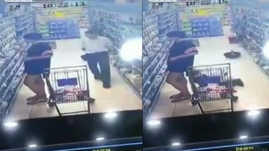 Cô gái bị nhìn lén dưới váy ngắn khi mua hàng siêu thị