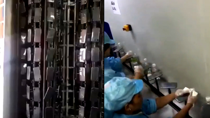 Lộ clip cận cảnh dây chuyền sản xuất iPhone 8