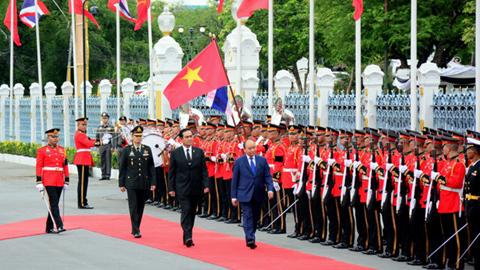Lễ đón Thủ tướng Nguyễn Xuân Phúc tại thủ đô Bangkok
