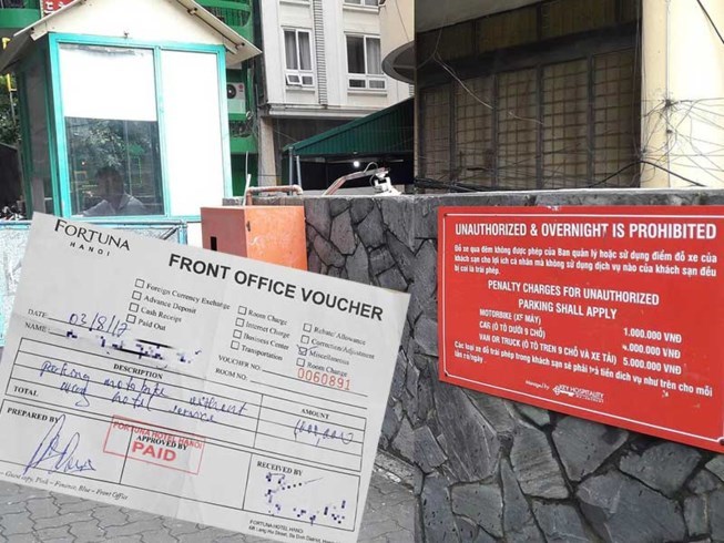 Khách sạn có được phạt 1 triệu đồng/lần gửi xe?