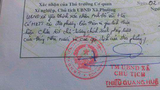 Nam sinh bị trả hồ sơ nhập học do Chủ tịch xã phê lý lịch