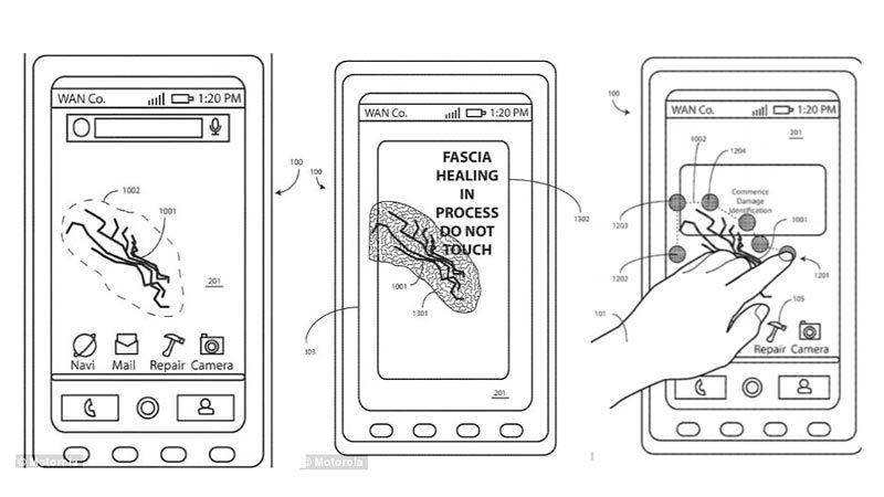 Motorola xin cấp sáng chế smartphone tự liền màn hình vỡ