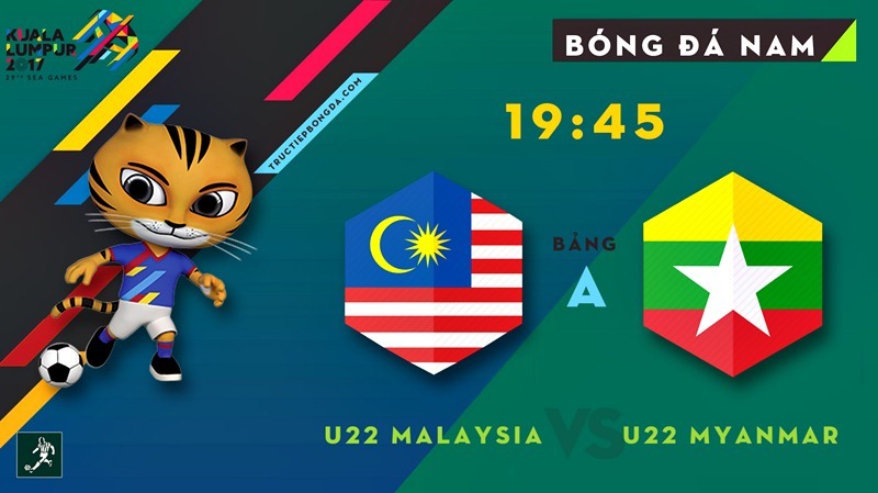Vùi dập U22 Myanmar, U22 Malaysia sớm vào bán kết