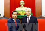 Tổng bí thư tiếp đoàn Văn phòng TƯ Đảng Nhân dân Cách mạng Lào