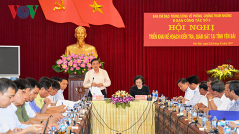 Kiểm tra việc phát hiện và xử lý tham nhũng tại Yên Bái