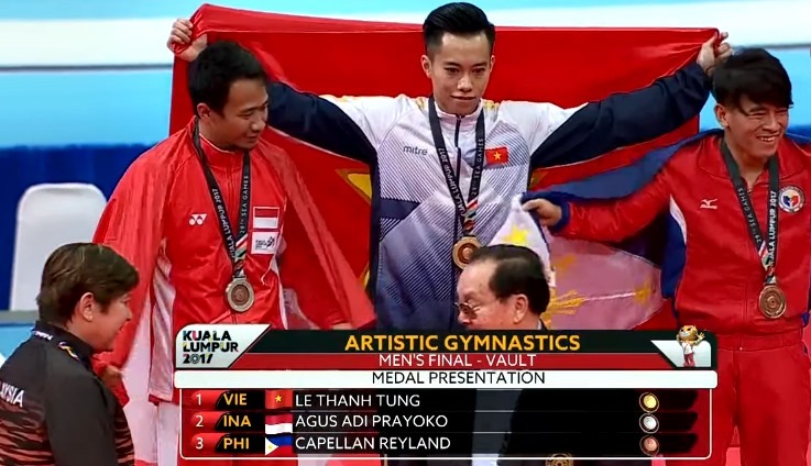 Bài thi giúp Lê Thanh Tùng giành HCV xà đơn