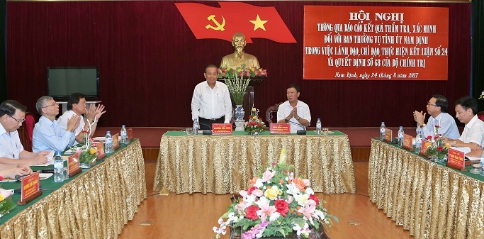 Đoàn của Bộ Chính trị đề nghị Nam Định thi tuyển lãnh đạo cấp sở