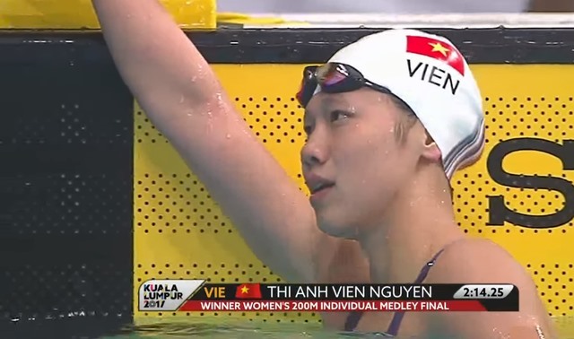 Video Ánh Viên giành HCV 200m hỗn hợp