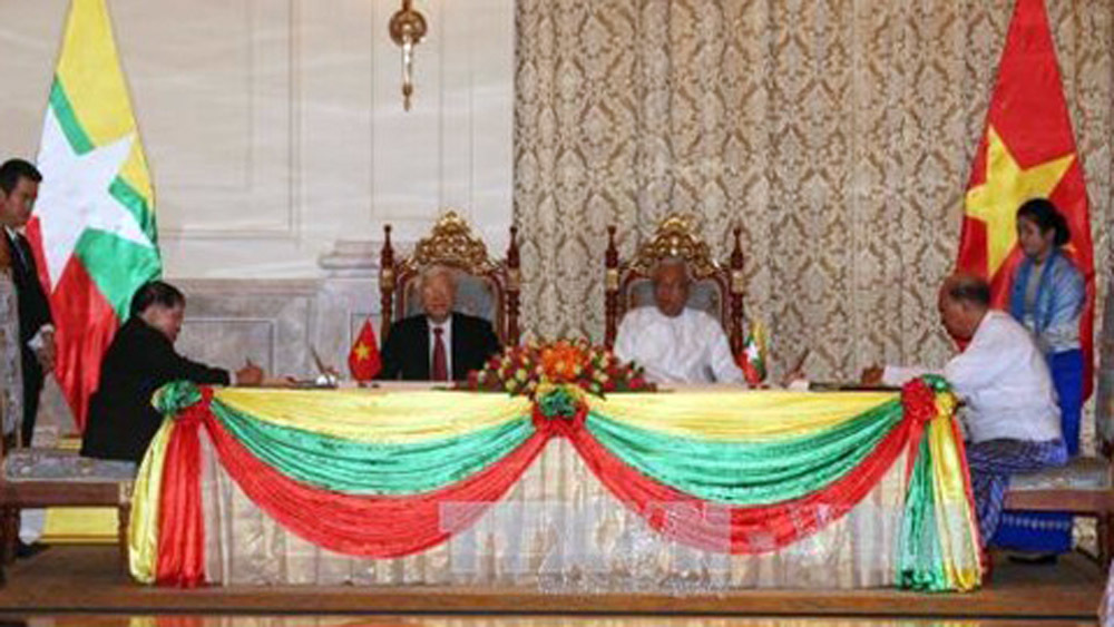 Việt Nam, Myanmar ký Tuyên bố chung về quan hệ Đối tác Hợp tác Toàn diện