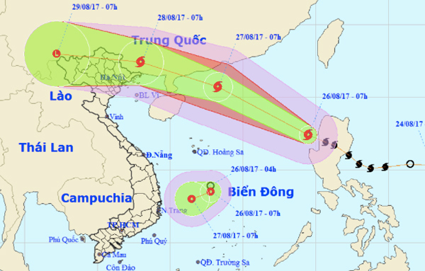 Bão số 7 di chuyển thần tốc, xuất hiện thêm áp thấp nhiệt đới