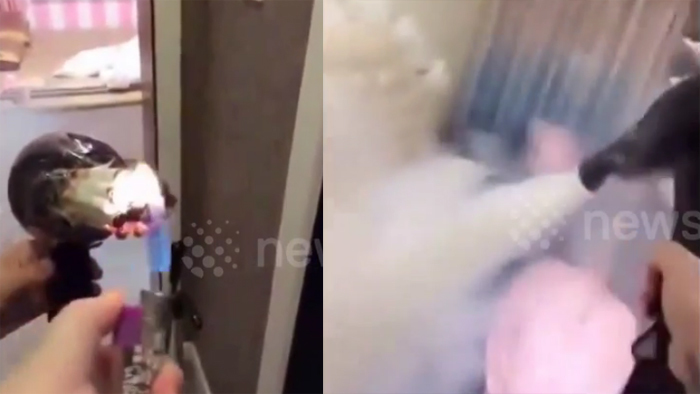 10 clip 'nóng': Video kinh dị vợ phạt chồng nghiện thuốc lá