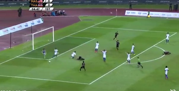 U22 Thái Lan 0-0 U22 Malaysia phút 5
