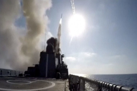 Xem Nga phóng tên lửa từ tàu chiến diệt IS