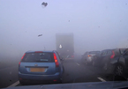 Tai nạn khủng khiếp trên cao tốc do sương mù dày đặc bất thường