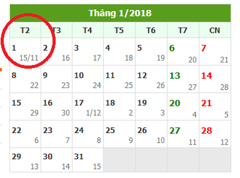 Tết Dương lịch 2018 được nghỉ mấy ngày?