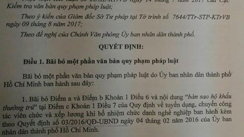 TP.HCM bỏ điều kiện hộ khẩu trong thi tuyển công chức