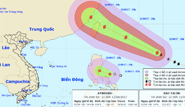 Thời tiết 12/9: Siêu bão cùng áp thấp hoạt động sát biển Đông