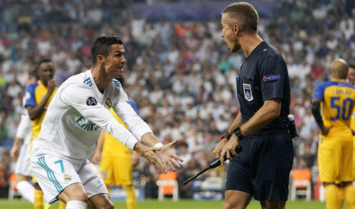 Bị từ chối bàn thắng, Ronaldo 