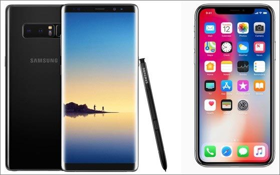 Galaxy Note 8 tỉ thí iPhone X, đại chiến giữa các 
