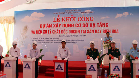 Bộ Quốc phòng khởi công dự án 270 tỷ, xử lý dioxin tại sân bay Biên Hòa