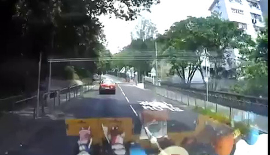 Né chó chạy rông, siêu xe Ferrari tông cột