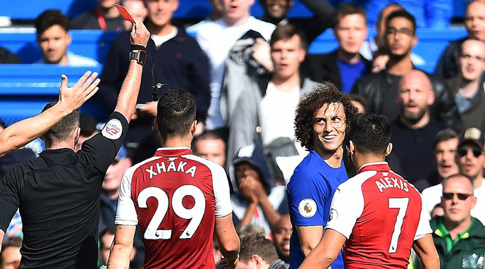 David Luiz bị đuổi, Arsenal xóa dớp thua trên sân Chelsea