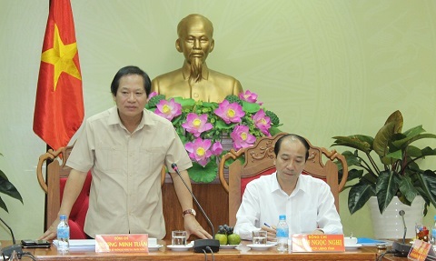 Bộ trưởng Bộ TT&TT Trương Minh Tuấn làm việc tại tỉnh Đắk Lắk
