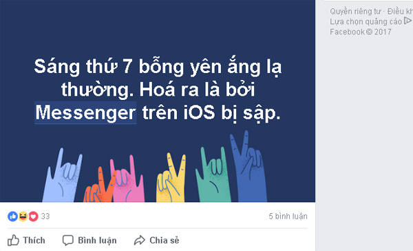 Facebook Messenger bị lỗi tự động thoát trên hàng loạt iPhone